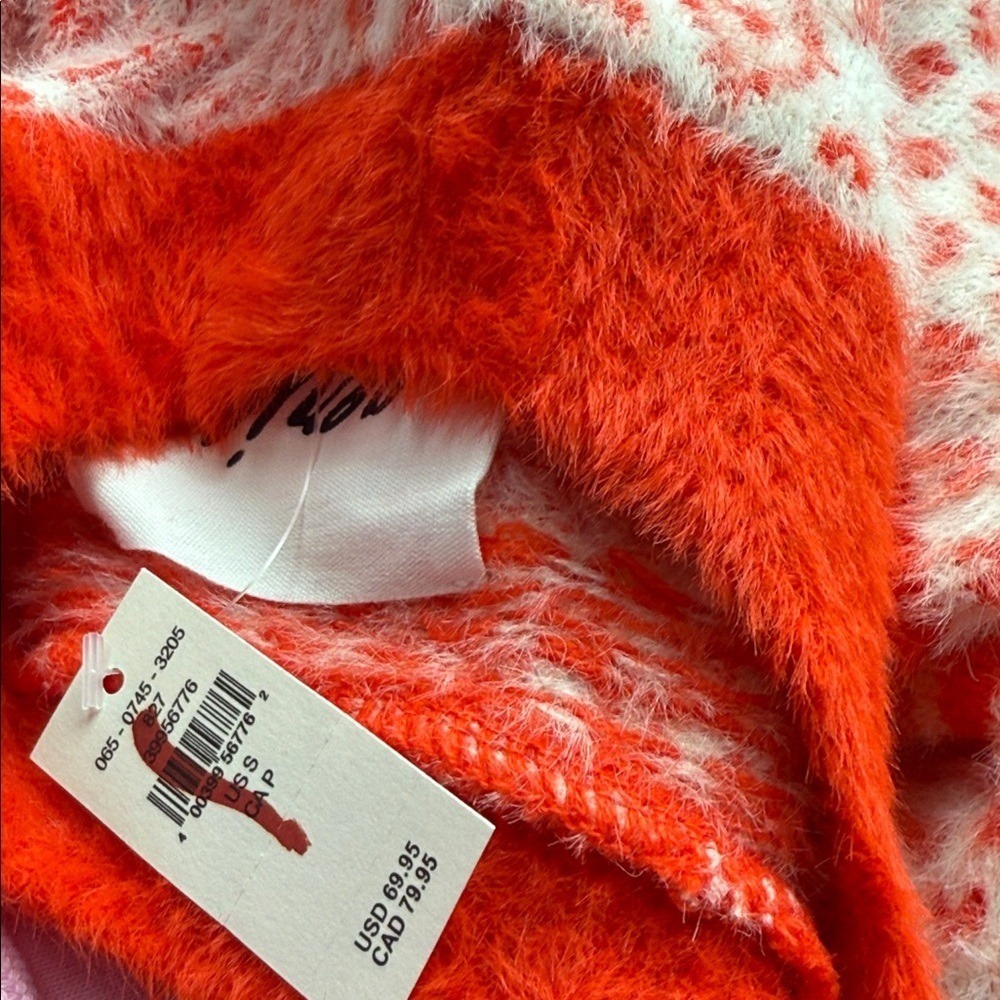 Aerie Flurry Oversized Sweater Starburst Cool Vibes Red size Small NWT hearts - Picture 6 of 7